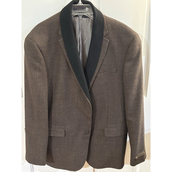 Pronto Moda Europa Other - New Pronto Moda Europa Houndstooth Blazer With Shaw Collar Lambs Wool 46R